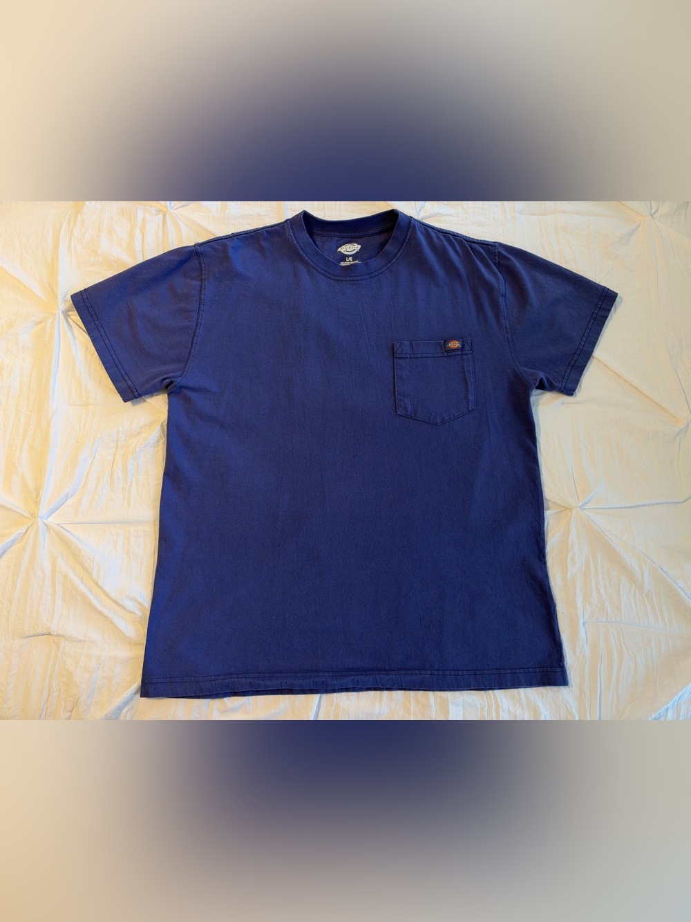 Dickies Men's Purple Pocket Logo Crew Neck Cotton Knit Short Sleeve T-Shirt L